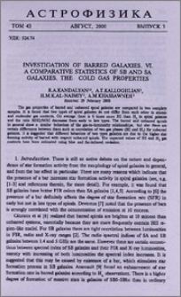 Investigation of barred galaxies. VI. A comparative statistics of SB and SA galaxies. The cold gas properties