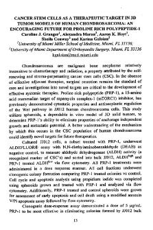 Cancer stem cells as a therapeutic target in 3D tumor models of human chondrosarcoma: an encouragine future for proline rich polypeptide-1