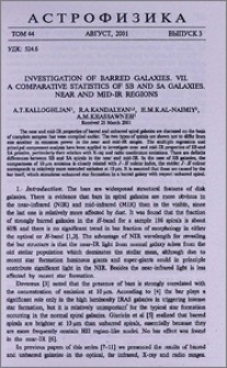 Investigation of barred galaxies. VII. A comparative statistics of SB and SA galaxies. Near and mid-IR regions