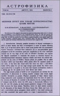 Meissner effect for „color“ superconducting quark matter