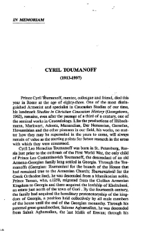 Cyril Toumanoff (1913-1997)