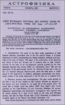 First Byurakan spectral sky survey. Stars of late-spectral types. XIV. Zone + 13º ≤ δ ≤ + 33º
