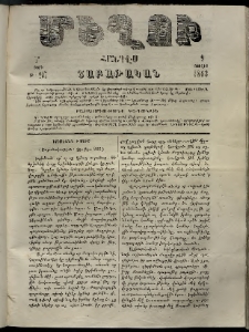 Մեղու, 1863, 7րդ տարի, թիւ 207 (9 Յուլիս)
