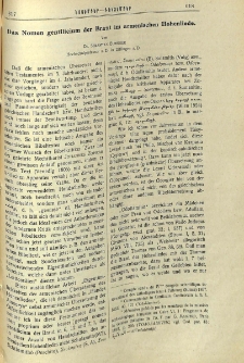 Das Nomen gentilicium der Braut im armenischen Hohenliede
