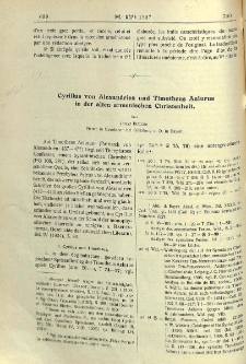 Cyrillus von Alexandrien und Timotheus Aelurus in der alten armenischen Christenheit