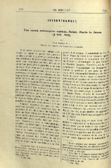 Une sainte arménienne oubliée, Sainte Marie la Jeune († 902-903)
