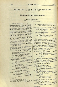 Die älteste Kunde über Armenien