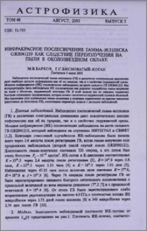 Инфракрасное послесвечение гамма-всплеска GRB04219 как следствие переизлучения на пыли в околозвездном облаке