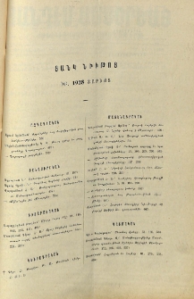 Ցանկ նիւթոց ԽԲ. 1928 տարւոյ