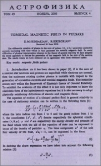 Toroidal magnetic field in pulsars