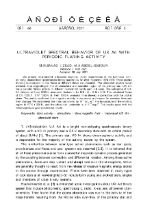 Ultraviolet spectral behavior of UX Ari with periodic flaring activity