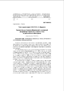 Сравнительный анализ аборигенной и иноземной дендрофлор в Армении и перспективы их дальнейшего обогащения