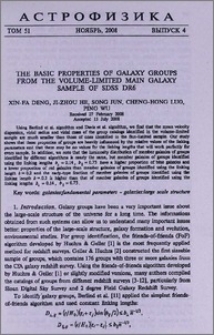 The basic properties of galaxy groups from the volume-limited main galaxy sample of SDSS DR6