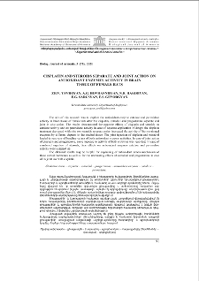 Cisplatin and steroids separate and joint action on antioxidant enzymes activity in brain tissue of female rats