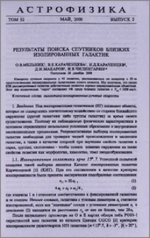 Результаты поиска спутников близких изолированных галактик