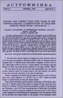 Oxygen and carbon rich cool stars in the Cepheus region: classification of selected objects from KP2001 catalogue. I