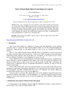 Study of Brain Radio Signals Using Bispectral Analysis