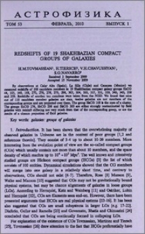 Redshifts of 19 Shakhbazian compact groups of galaxies