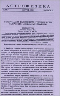 Поляризация выходящего резонансного излучения: модельные профили