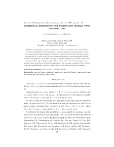 Statistical estimation for stationary models with tapered data