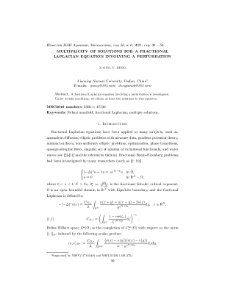 Multiplicity of solutions for a fractional Laplacian equation involving a perturbation