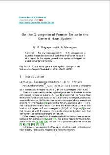 On the Divergence of Fourier Series in the General Haar System