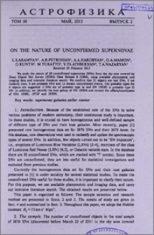 On the nature of unconfirmed supernovae