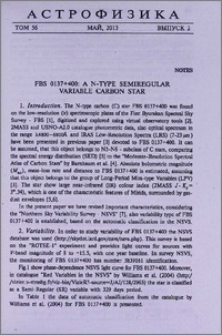 FBS 0137+400: A N-type semiregular variable carbon star