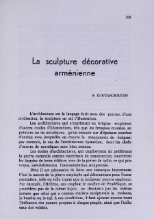 La sculpture decorative armenienne
