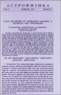 Close neighbors of Markarian galaxies. II. Statistics and discussions