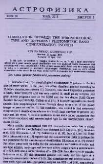 Correlation between the morphological type and different photometric band concentration indexes