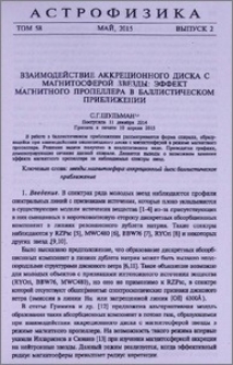 Взаимодействие аккреционного диска с магнитосферной звезды: Эффект магнитного пропеллера в баллистическом приближении