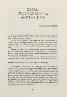 Zabel, Queen of Cilicia, and her time