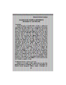 Islamic socio-political movements in Turkey in the 1970-1990s