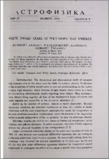 White dwarf stars as polytropic gas spheres