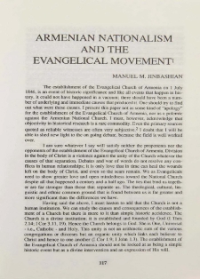 Armenian nationalism and the Evangelical movement