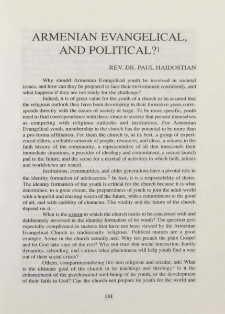 Armenian Evangelical, and Political?