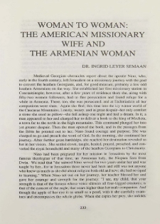 Woman to woman: the American missionary wife and the Armenian Woman
