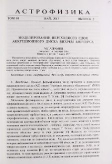 Моделироавание переходного слоя аккреционного диска вихрем Бюргерса