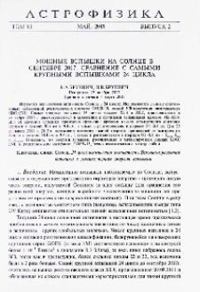 Мощные вспышки на Солнце в сентябре 2017. Сравнение с самыми крупными вспышками 24 цикла