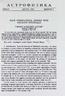 Some cosmological models with negative potentials