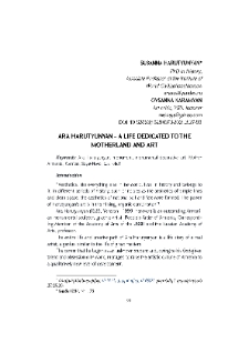 Ara Harutyunyan – A Life Dedicated to the Motherland and Art