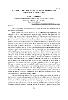 Manipulative Capacity in the application of the Comparison mechanism