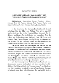 Die zweite Tanzimat-Phase: Konzept der "Verschmelzung und Zusammenfuhrung"