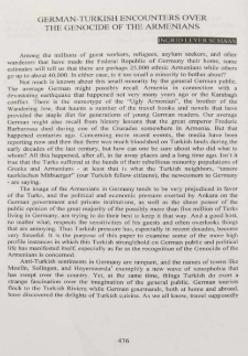 German -Turkish encounters over the Genocide of the Armenians