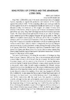 King Peter I of Cyprus and the Armenians (1358-1369)