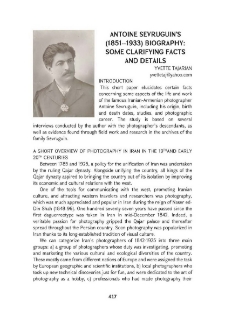 Antoine Sevruguin`s (1851--1933) Biography: Some Clarifying Facts and Details