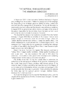 The Imperial War Museum and the Armenian Genocide