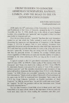 From Yeghern to Genocide Armenian newspaper, Raphael Lemkin, and the road to the UN Genocide Convention
