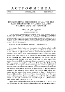 Environmental Dependence of all the Five Band Luminosities of Active Galactic Nucleus (Agn) Host Galaxies